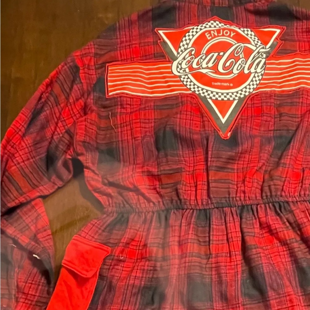 131 - M Red Dress Americana Upcycled